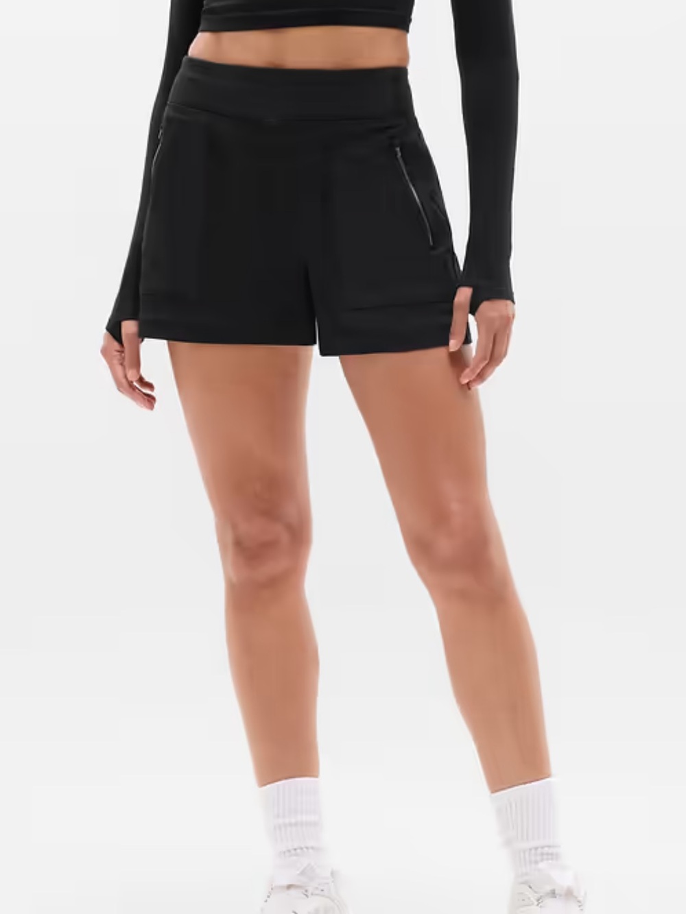Athleta Black Trekkie North Mid Rise 3.5" Short size 4